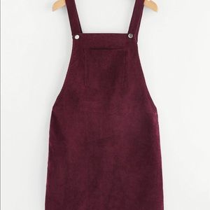 SHEIN Overall Corduroy Dress
